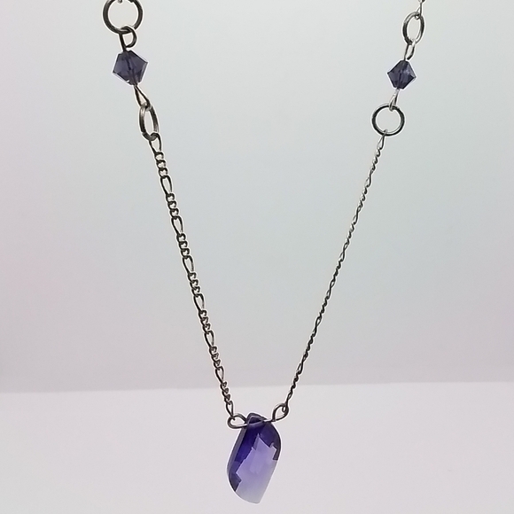 Purple Cut Pendent Necklace - Picture 3 of 6